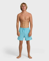 The Billabong Men's All Day Layback Trunks in Blue Shadow