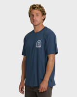 Billabong Men's Portal Premium Short Sleeve T-Shirt Dark Denim front