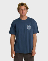 Billabong Men's Portal Premium Short Sleeve T-Shirt Dark Denim detail