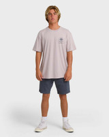 Billabong Men's Portal Premium Short Sleeve T-Shirt Dusty Purple flat lay