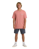 Billabong Men's Tailgating Premium Short Sleeve T-Shirt Ash Rose side detail