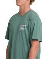 The Billabong Men's Runner Premium Short Sleeve Shirt in Sea Green