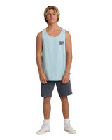 The Billabong Men's Crayon Wave Tank Top in Dusty Blue