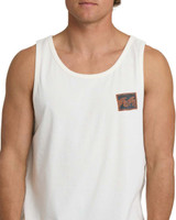 The Billabong Men's Crayon Wave Tank Top in Off White