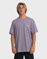 Billabong Men's Andes Adiv Premium T-Shirt Purple Ash detail view