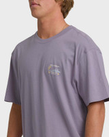 The Billabong Men's Andes Adiv Premium Short Sleeve T-Shirt in Purple Ash