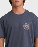 Billabong Men's Rockies Adiv Premium Short Sleeve T-Shirt Graystone back view