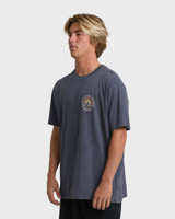 The Billabong Men's Rockies Adiv Premium Short Sleeve T-Shirt in Graystone
