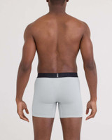 SAXX Men's Smooth Flex Boxer Briefs Pearl Grey back view