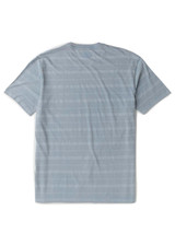 The Vissla Men's Trim Lines Short Sleeve Tee in Faded Denim