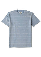 The Vissla Men's Trim Lines Short Sleeve Tee in Faded Denim