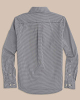 Southern Tide Boys' Intercoastal Mini Gingham Button Down Shirt in True Navy detail view