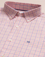 The Southern Tide Men's Coastal Breeze Edisto Island Long Sleeve Shirt in Sea Pink