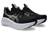 The Asics Men's Gel-Nimbus 28 Running Shoes in Black and Feather Grey