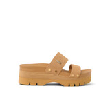 Reef Women's Vista Higher Cleo Platform Sandals in Tan Suede, side view