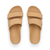 Reef Women's Vista Higher Cleo Platform Sandals in Tan Suede, profile view