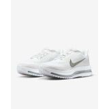 The Nike Men's Pegasus Premium Road Running Shoes in White and Metallic Silver
