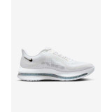 The Nike Men's Pegasus Premium Road Running Shoes in White and Metallic Silver
