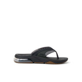 Reef Men's Fanning + Flip Flops Black and Gum right side view