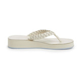 Hari Mari Women's Meadows Braided Platform Sandals Ecru side view