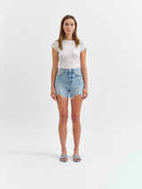 Daze Denim Women's Bottom Line Shorts Blooming Vintage back view
