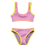 Snapper Rock Girls' Vacay Pop Bikini Vacay Pop colorway full view
