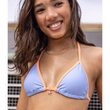 Snapper Rock Girls' Sea Sorbet Triangle Bikini in Blue detail view