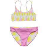 Snapper Rock Girls' Aloha Vacay Bikini tropical print side view