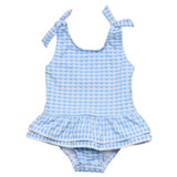 Snapper Rock Girls' Seaside Gingham One-Piece Swimsuit detail view