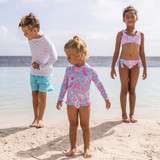 Snapper Rock Girls' Tropical Glow Surf suit
