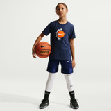 The Nike Kids' Basketball Tee in Midnight Navy