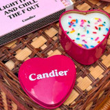 Candier Sprinkle Heart Travel Candle Sprinkle Heart