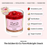 Candier The Golden Girls Cheesecake Candle label view