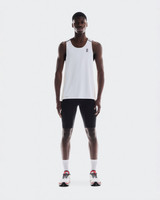 The On Running Men's Performance Tank in White and Silver