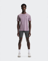 On Running Men's Performance Tee Dewberry and Eclipse side view
