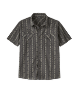 The Patagonia Men's Go-To Western Short Sleeve Shirt in Lowland Forge Grey