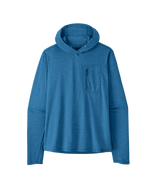The Patagonia Men's Capilene Cool Sun Hoody in Aquatic Blue