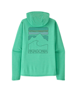 Patagonia Men's Capilene Cool Peak Visions Hoody in Aqua Stone back