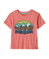 The Patagonia Baby Fitz Roy Flurries Tee in Pickled Pink
