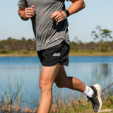 The Burlebo Men's Training Shorts in Heather Black