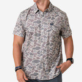 The Burlebo Men's Performance Button Up Shirt in Deer Camo