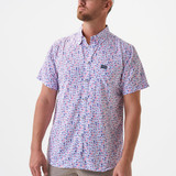 The Burlebo Men's Performance Button Up Shirt in Old Glory