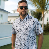 The Burlebo Men's Performance Button Up Shirt On the Water