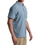 The Kuhl Men's Edge Short Sleeve Shirt in Mineral Blue