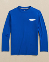 Southern Tide Boys' Shark Bite Surfboards Long Sleeve Performance Tee front view