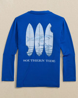 Southern Tide Boys' Shark Bite Surfboards Long Sleeve Performance Tee back view