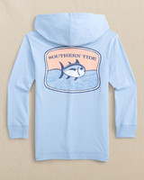 Southern Tide Boy's Skipjack Beach Badge Long Sleeve Hoodie Tee