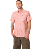 The O'Neill Men's Terrace Standard Short Sleeve Shirt in Langoustino