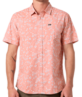 The O'Neill Men's Terrace Standard Short Sleeve Shirt in Langoustino