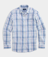 The Vineyard Vines Men's Performance Beachcomber Plaid Sundown Shirt in Summer Evening